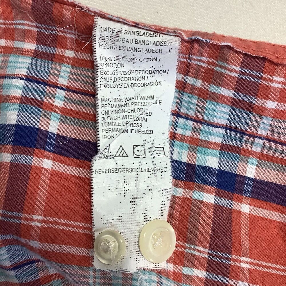 Men's Izod Short Sleeve Plaid Button Front Shirt Size XL/XG‎ - Picture 6 of 8